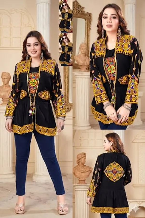Multicolor_Rayon_Belt_Style_Jacket_For_Women