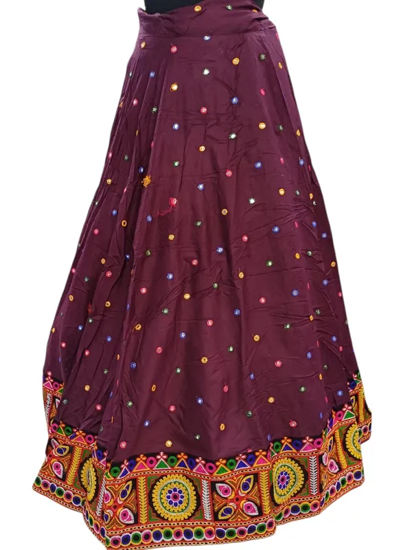 Maroon_Embellished_Flared_Lehenga_Skirt_for_Women
