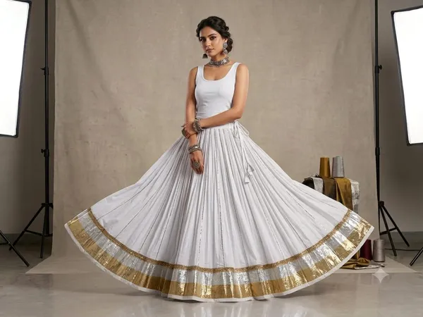 White_Sona_Chandi_Skirt