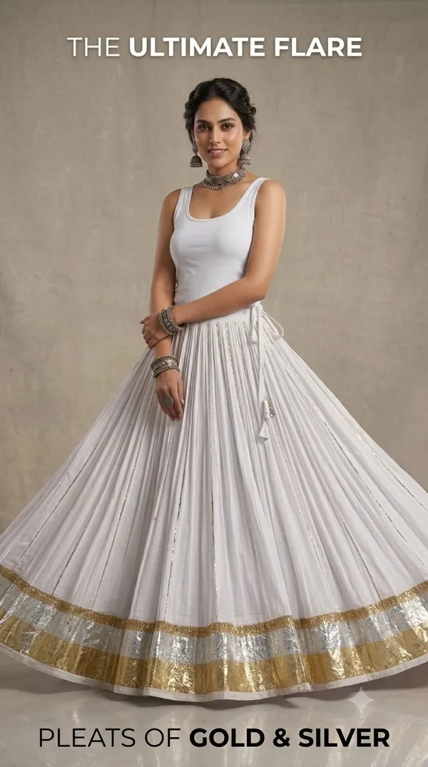 White_Sona_Chandi_Skirt