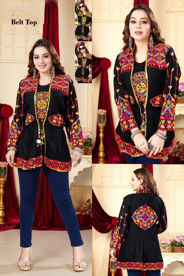 Multicolor_Rayon_Belt_Style_Jacket_For_Women