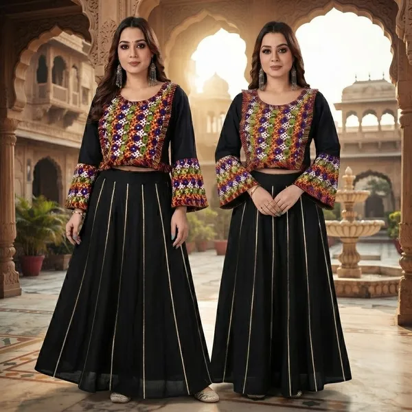 Black_Rayon_Kachchi_Work_Crop_Top_For_Women