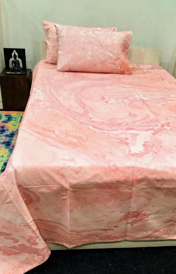 Pink_400Tc_Premium_Percale_Cotton_Double_Bedsheet_With_Pillow_Covers_For_Bedroom