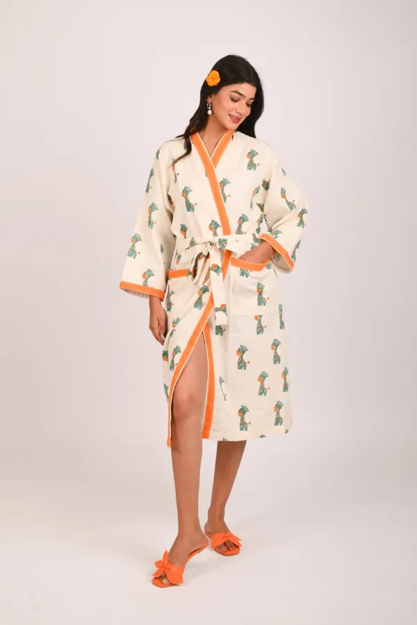 White_Cotton_Waffle_Bathrobe_For_Women