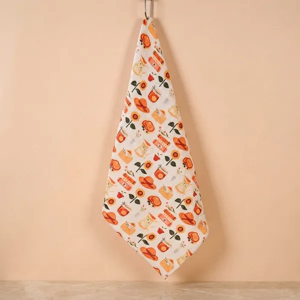 Multicolor_Cotton_Waffle_Digital_Print_Towels_For_Bathroom