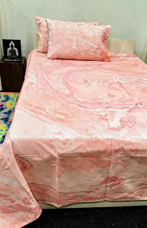 Pink_400Tc_Premium_Percale_Cotton_Double_Bedsheet_With_Pillow_Covers_For_Bedroom
