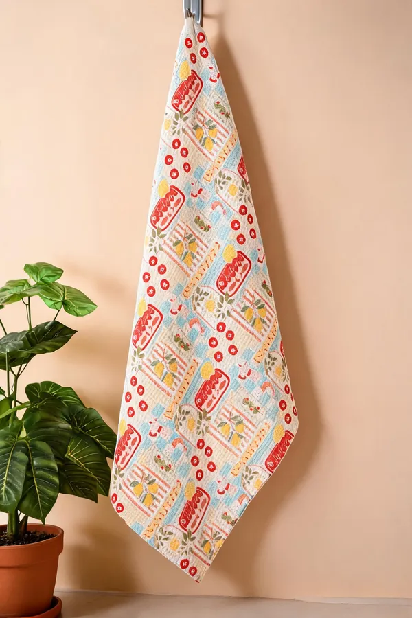 Multicolor_Cotton_Waffle_Digital_Print_Towels_For_Bathroom