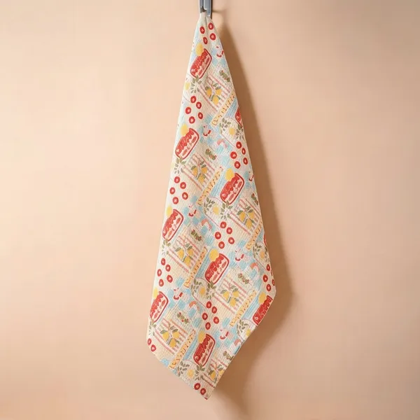 Multicolor_Cotton_Waffle_Digital_Print_Towels_For_Bathroom