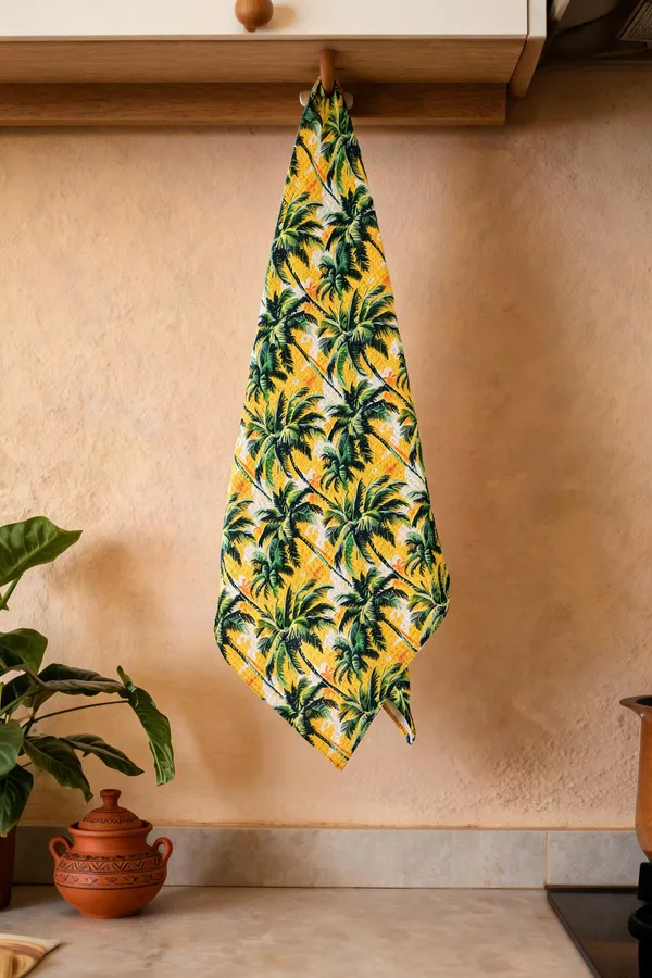 Yellow_And_Grey_Cotton_Waffle_Digital_Print_Towels_For_Bathroom