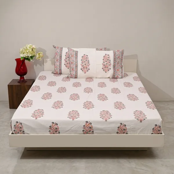 Multicolor_400Tc_Premium_Percale_Cotton_Double_Bedsheet_With_Pillow_Covers_For_Bedroom