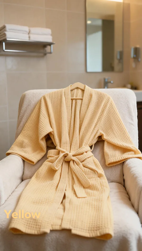 Yellow_Cotton_Waffle_Handblock_Printed_Bathrobe_For_Bathroom