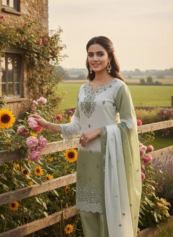 Mint_Green_Gim_Silk_Embroidered_Kurta_Set_For_Women