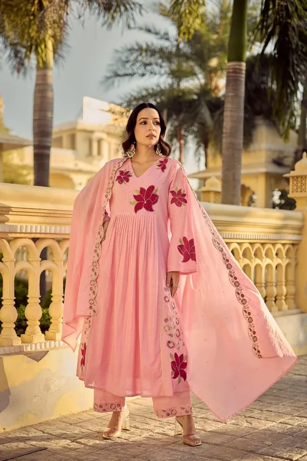 Pink_Silk_Floral_Embroidered_Anarkali_Suit_Set_For_Women