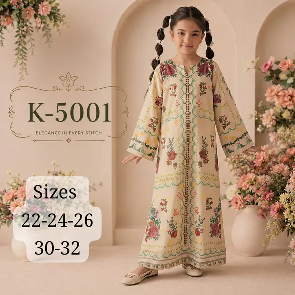 Beige_Floral_Embroidered_Long_Kurta_for_Girls