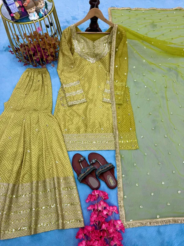 Yellow_Chinon_Silk_Embroidered_Sharara_Suit_Set_For_Women