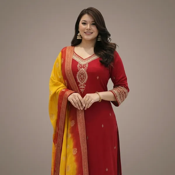 Red_Silk_Embroidered_Anarkali_Kurta_Set_For_Women
