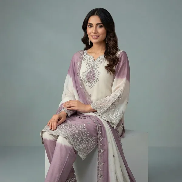 White_And_Lilac_Gim_Silk_Embroidered_Suit_Set_With_Dupatta_For_Women