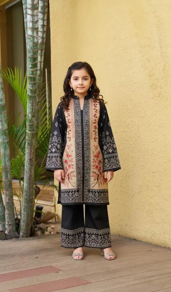 Black_Embroidered_Floral_Kurta_Palazzo_Set_for_Girls