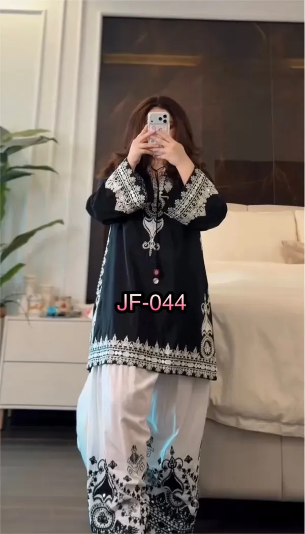 Black_Crepe_Silk_Embroidered_Kurta_Palazzo_Set_For_Women
