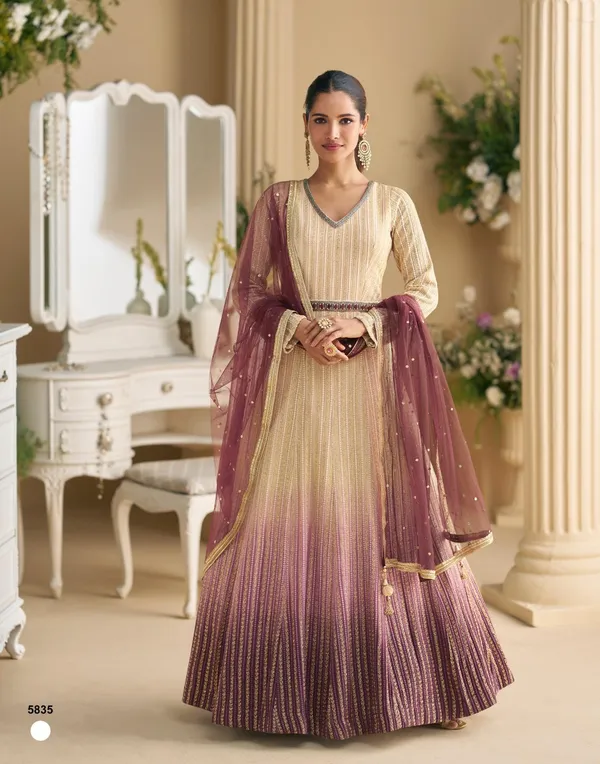 Beige_Purple_Anarkali_Suit_with_Dupatta