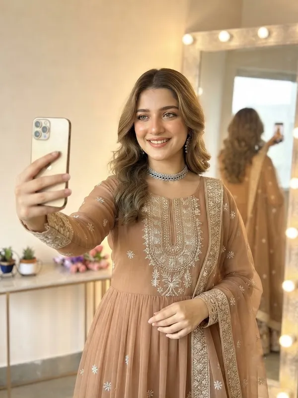 Designer_Beige_Anarkali_Gown_with_Embroidered_Dupatta