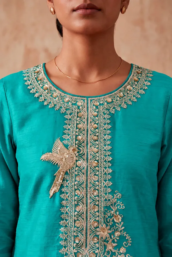Designer_Blue_Sharara_Suit_for_Women_Heavy_Embroidery_&_Palazzo_Set