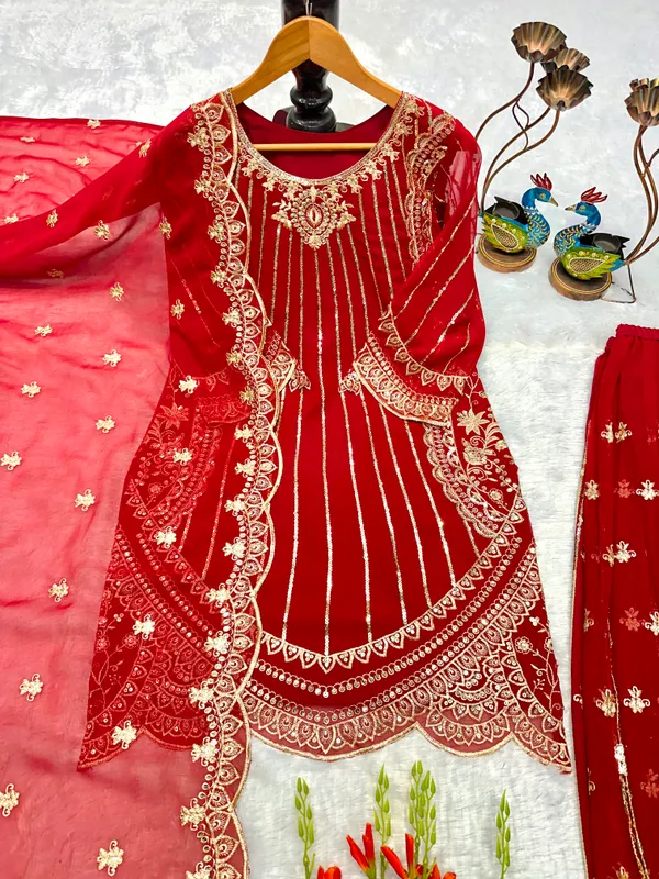 Designer_Maroon_Anarkali_Suit_Set_with_Embroidered_Dupatta