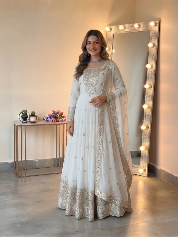 Designer_White_Anarkali_Gown_with_Embroidered_Dupatta