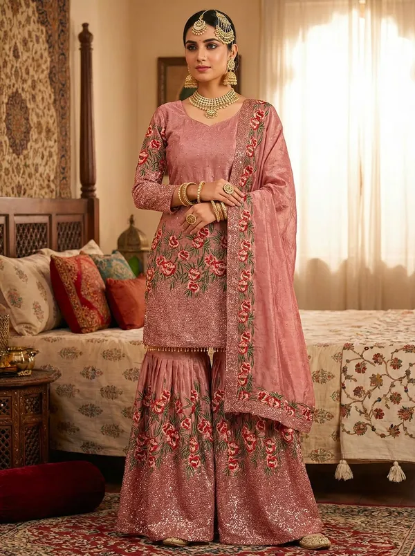 Dusty_Rose_Pink_Floral_Embroidered_Sharara_Suit_with_Dupatta