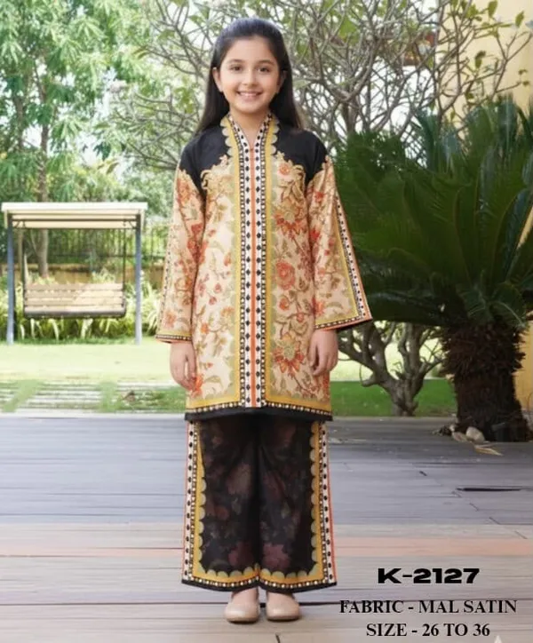 Beige_Floral_Print_Mal_Satin_Kurta_Palazzo_Set_for_Girls