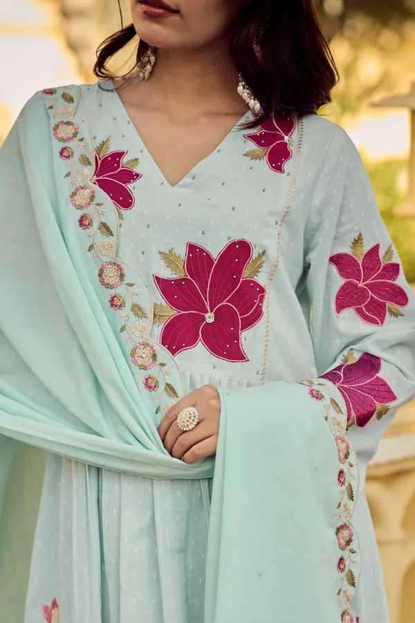 Sky_Blue_Floral_Embroidered_Anarkali_Suit_For_Women