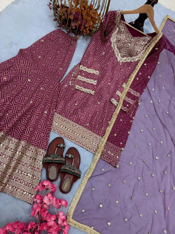 Maroon_Chinon_Silk_Embroidered_Ethnic_Suit_Set_For_Women