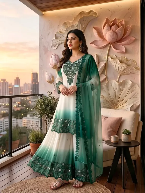 Elegant_Green_&_White_Embroidered_Anarkali_Suit_with_Dupatta