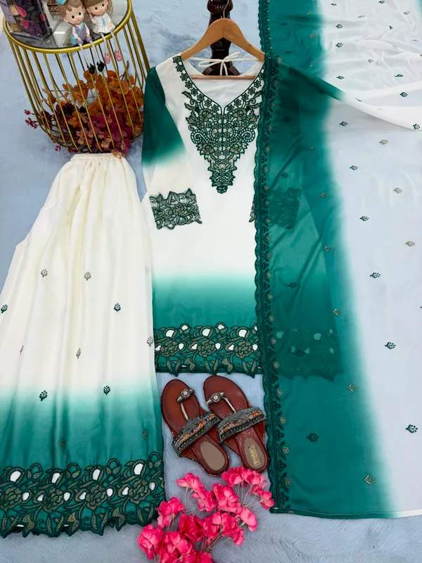 Elegant_Green_&_White_Embroidered_Anarkali_Suit_with_Dupatta