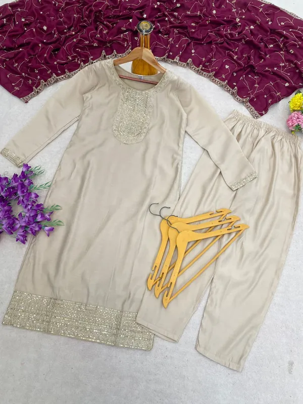 Elegant_Ivory_Embroidered_Pakistani_Straight_Suit_with_Maroon_Dupatta