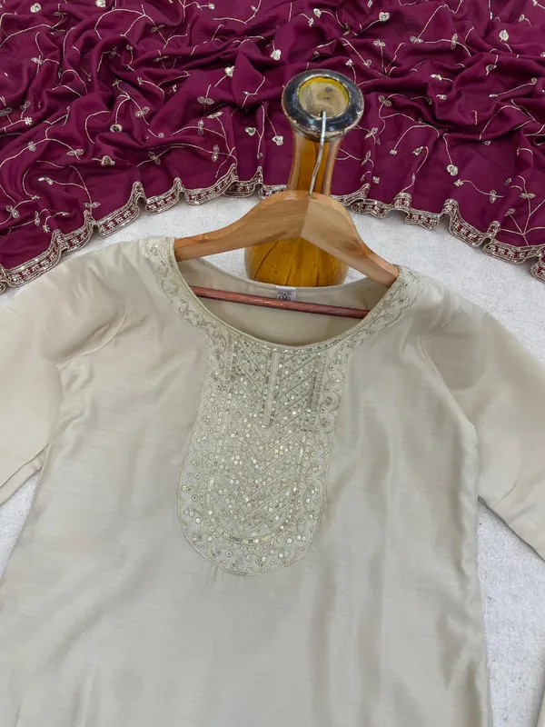 Elegant_Ivory_Embroidered_Pakistani_Straight_Suit_with_Maroon_Dupatta