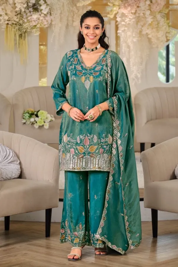 Elegant_Teal_Embroidered_Pakistani_Salwar_Suit_with_Dupatta