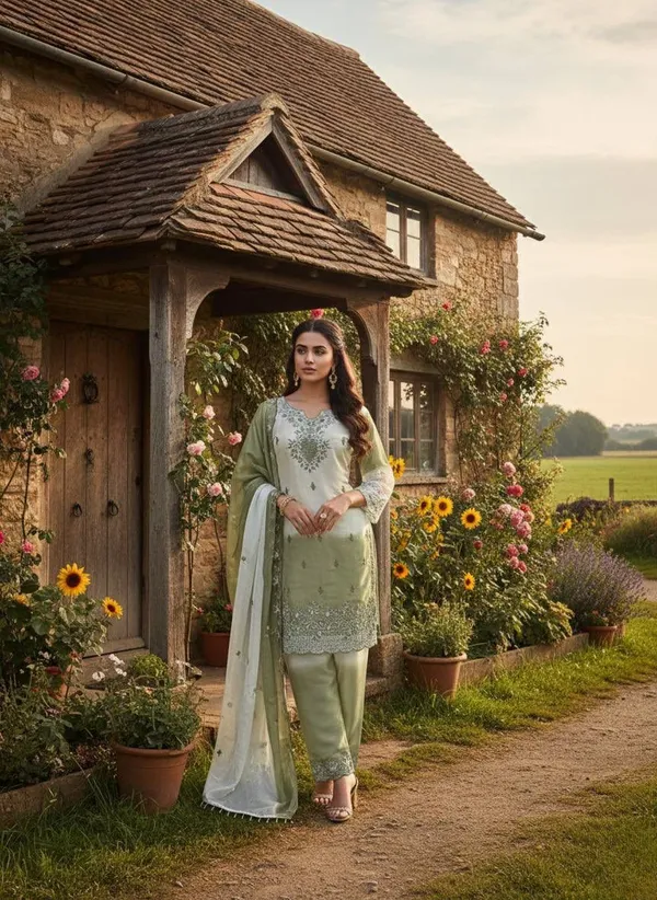 Mint_Green_Gim_Silk_Embroidered_Kurta_Set_For_Women