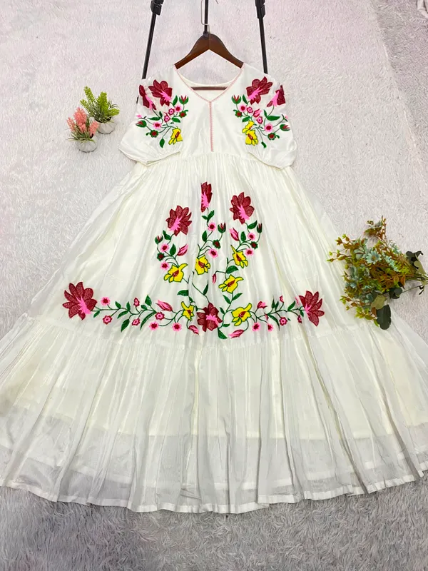 White_Rayon_Floral_Embroidered_Maxi_Dress_For_Women