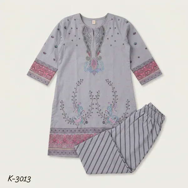 Grey_Embroidered_Lawn_Kurta_Palazzo_Set_for_Girls