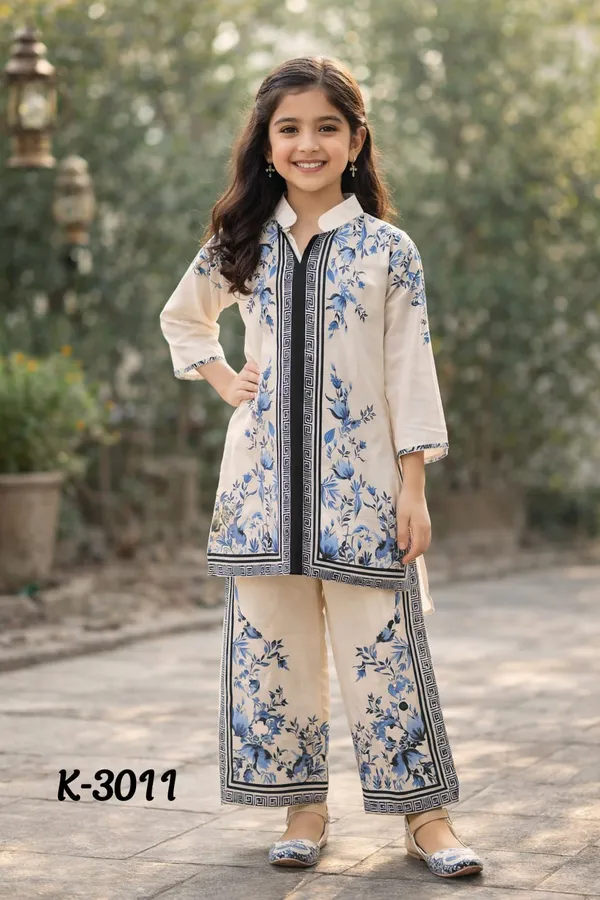 Cream_Blue_Floral_Embroidered_Kurta_Palazzo_Set_for_Girls