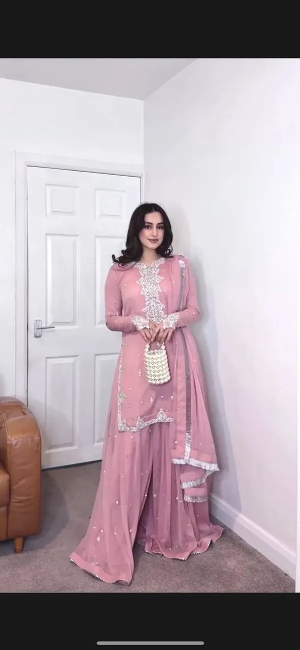 Pink_Georgette_Embroidered_Sharara_Suit_For_Women