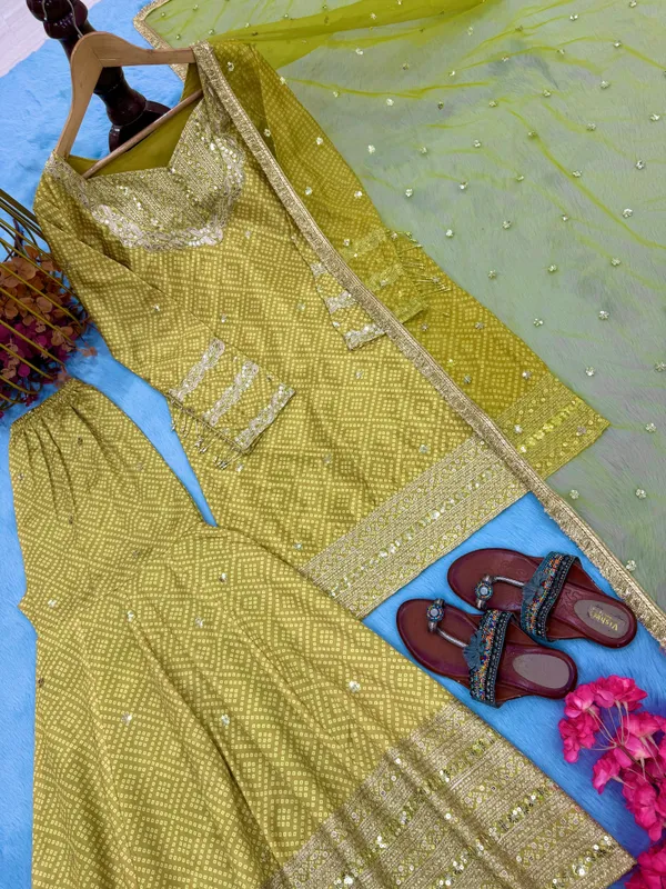 Yellow_Chinon_Silk_Embroidered_Sharara_Suit_Set_For_Women