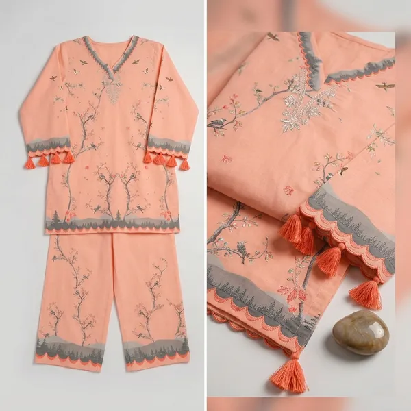 Peach_Floral_Printed_Kurta_Palazzo_Set_for_Women