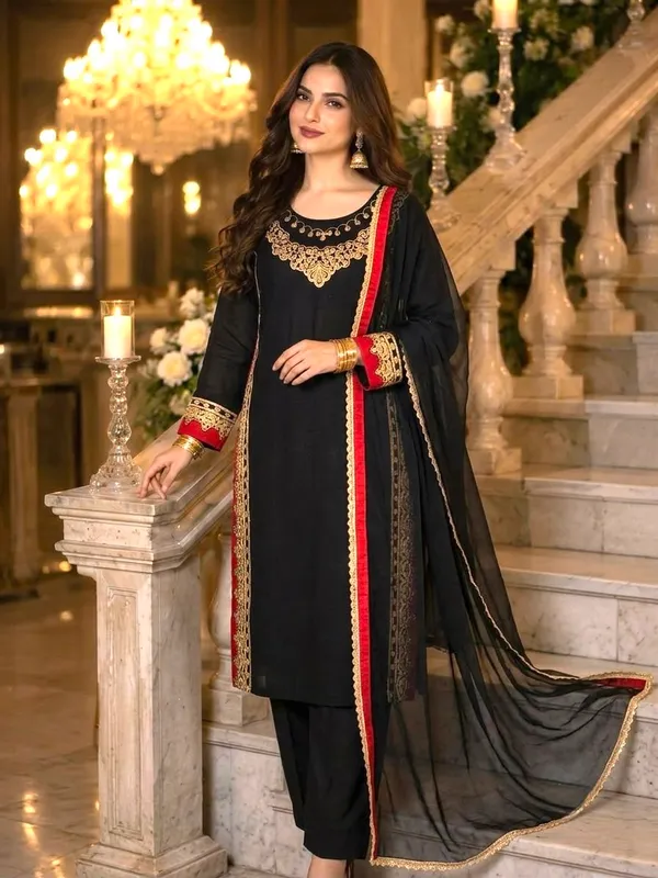 Luxury_Black_Embroidered_Pakistani_Suit_with_Nazmin_Dupatta