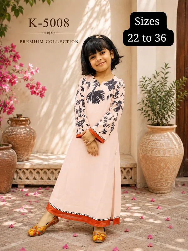 Pink_Floral_Print_Long_Sleeve_Kurta_for_Girls