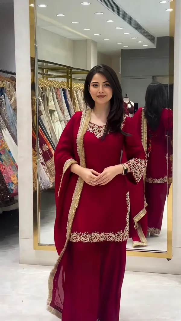 Maroon_Designer_Kurta_Palazzo_Set_for_Women