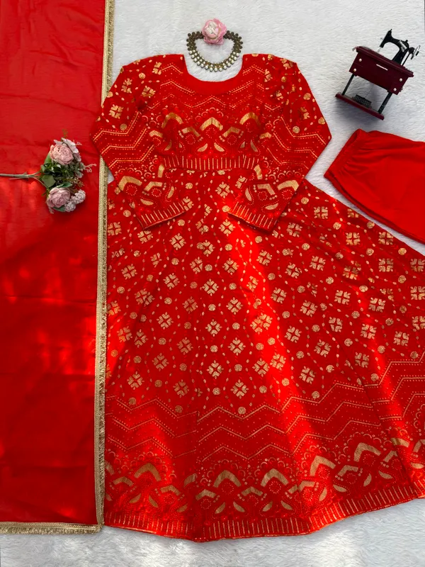 Orange_Designer_Anarkali_Suit_with_Dupatta