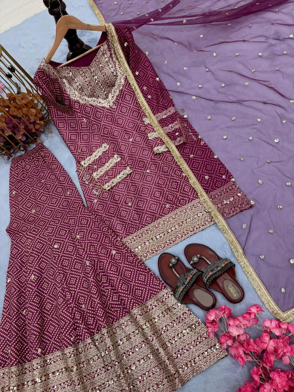 Maroon_Chinon_Silk_Embroidered_Ethnic_Suit_Set_For_Women