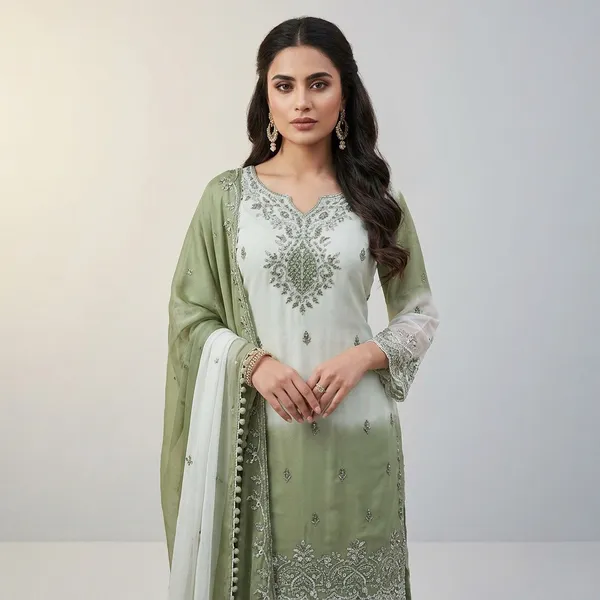 Mint_Green_Gim_Silk_Embroidered_Kurta_Set_For_Women